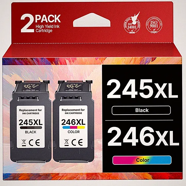 PG245 XL/CL246 XL High Capacity for Canon 245XL 246XL Combo Pack Replacement...