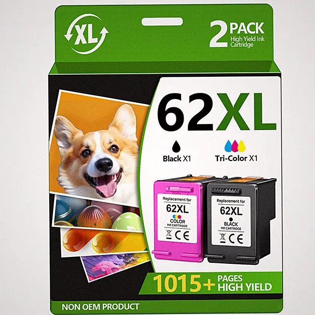 Teckkin 62 Ink Cartridge Replacement For Hp Ink 62 Hp 62 62Xl Works Envy 5540