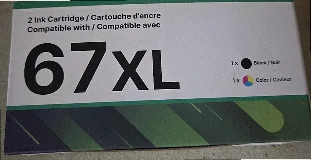 TECKKIN 67XL Black & Tricolor Ink Cartridges for HP DeskJet Envy Pro